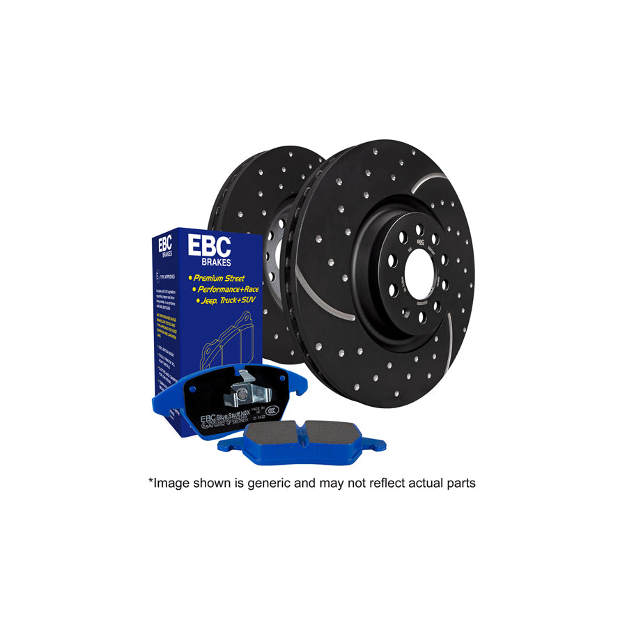 EBC PD14KR617 BMW Bluestuff Rear Brake Pad & GD Disc Kit - Brembo Caliper 1 | Duco Car Parts UK Car Parts