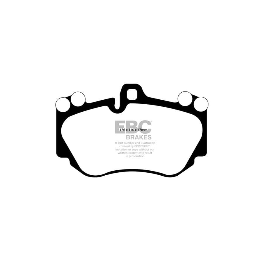 EBC PD03KF120 Audi A8 Yellowstuff Front Brake Pad & Plain Disc Kit - TRW Caliper 2 | Duco Car Parts UK Car Parts