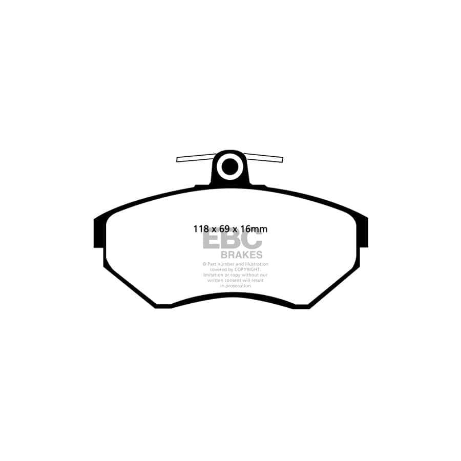 EBC PD03KF1201 VW Mk3 Yellowstuff Front Brake Pad & Plain Disc Kit - Girling/TRW Caliper 2 | Duco Car Parts UK Car Parts