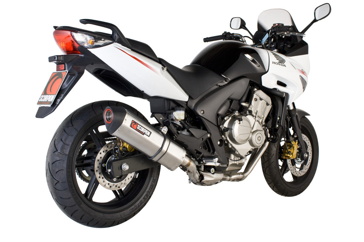 Scorpion RHA100SEO Honda CBF600 Serket Parallel Slip-On - Brushed Stainless Steel Sleeve | Duco Car Parts UK UK