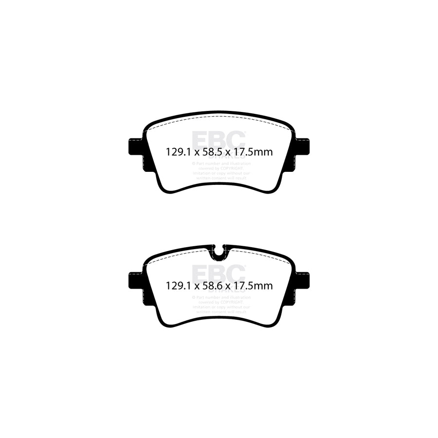 EBC DP62435 Audi FY Q5 Greenstuff Rear Brake Pads - TRW Caliper 2 | Duco Car Parts UK Car Parts