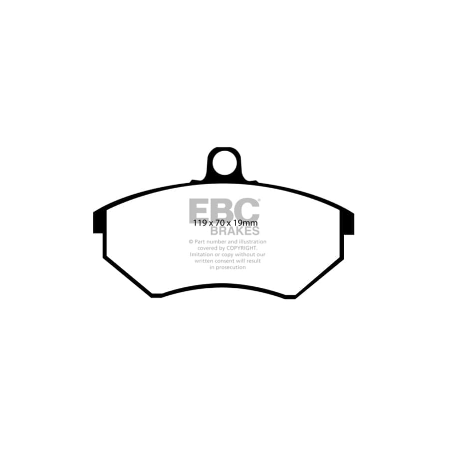 EBC PD03KF1207 VW B3 B4 Passat Yellowstuff Front Brake Pad & Plain Disc Kit - Girling/TRW Caliper 2 | Duco Car Parts UK Car Parts