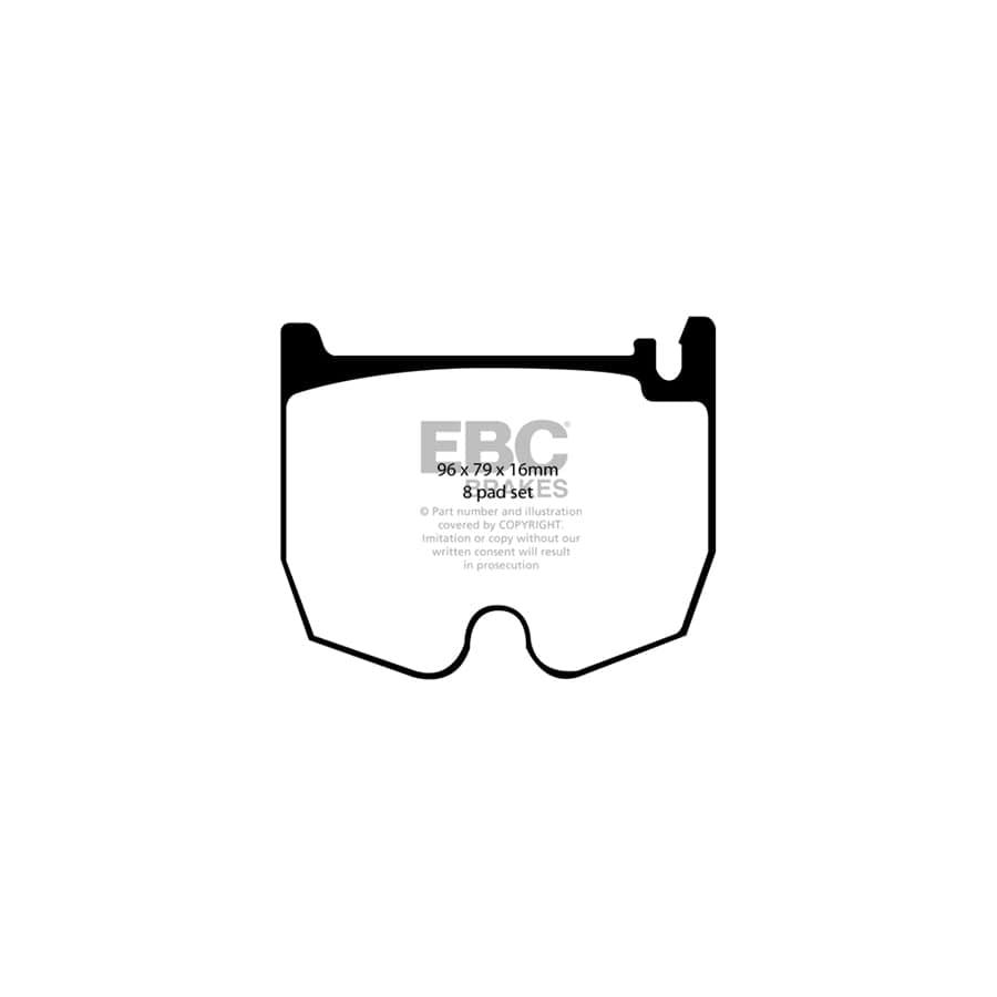 EBC PD02KF361 Mercedes-Benz R230 Redstuff Front Brake Pad & Plain Disc Kit - Brembo Caliper 2 | Duco Car Parts UK Car Parts