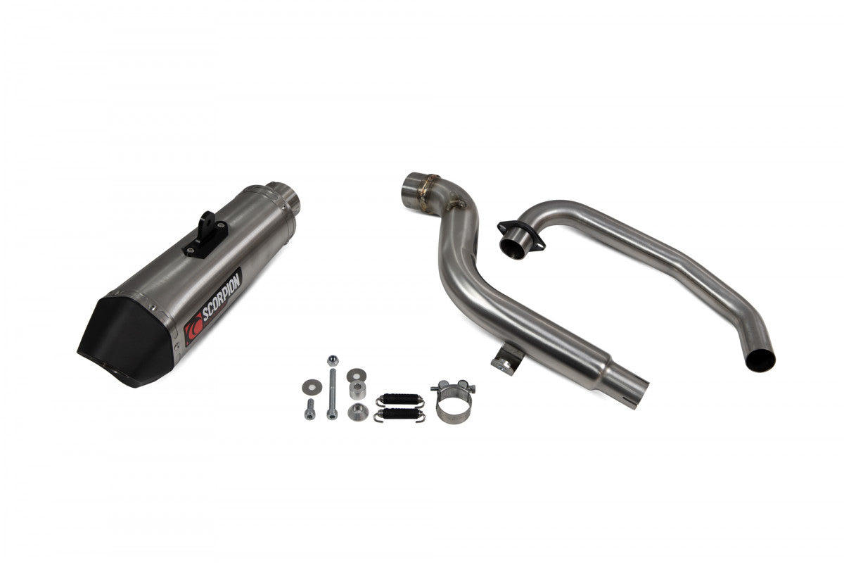 Scorpion RHA182SYSSEO Honda CB125 F Serket Taper Full System - Brushed Stainless Steel Sleeve | Duco Car Parts UK UK