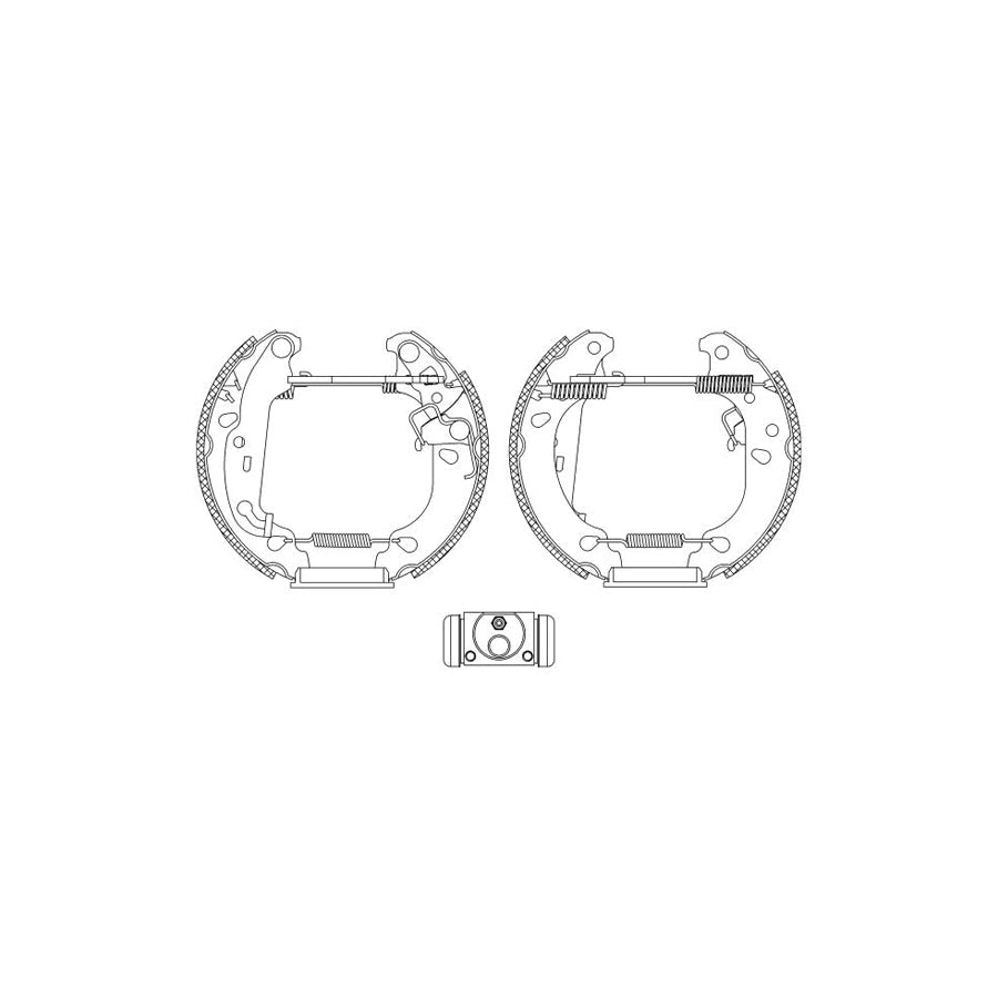 Hella Shoe Kit Pro 8DB 355 004-811 Brake Set, Drum Brakes