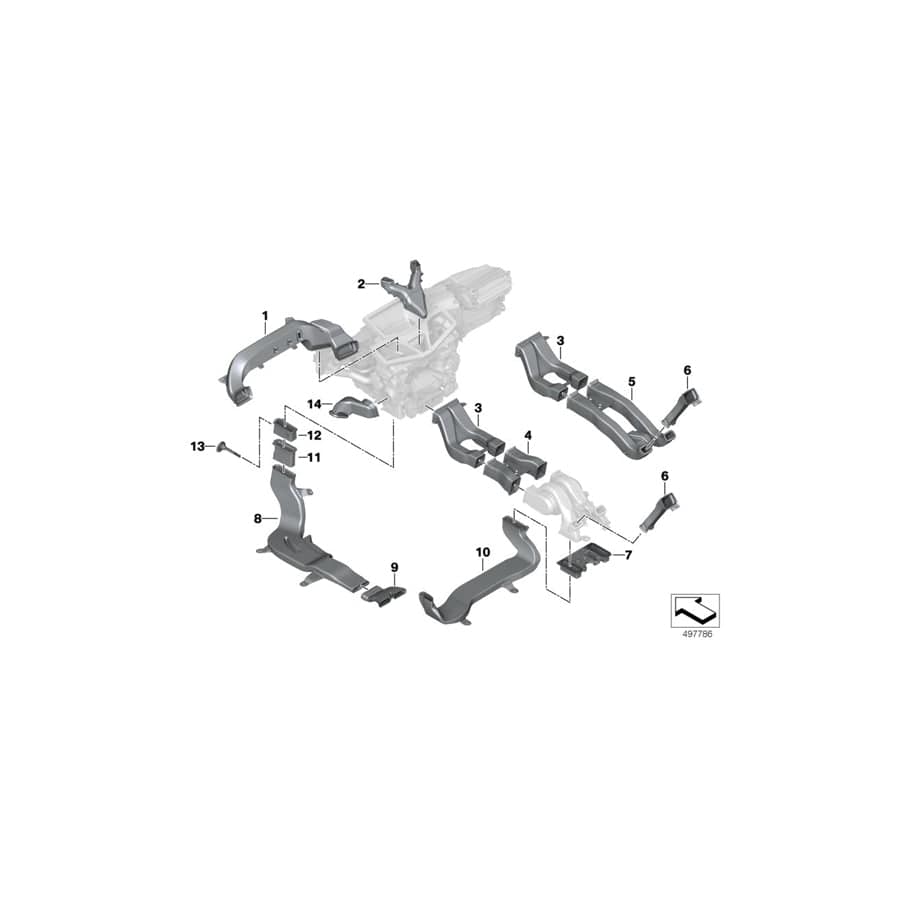 Genuine BMW 64226805031 G07 G05 G06 Cold-Air Duct, Passenger'S Side (Inc. X7 40iX, X5 25dX & X5 45eX) | Duco Car Parts UK Car Parts