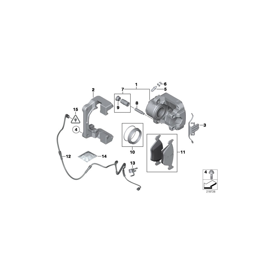 Genuine BMW 34116791919 F10 F11 Caliper Housing Left (Inc. 528iX, 525dX & 530i) | Duco Car Parts UK