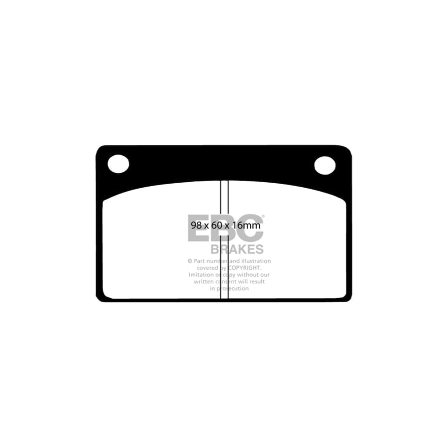 EBC PD03KF1225 Volvo Yellowstuff Front Brake Pad & Plain Disc Kit - Girling/TRW/ATE Caliper 2 | Duco Car Parts UK Car Parts
