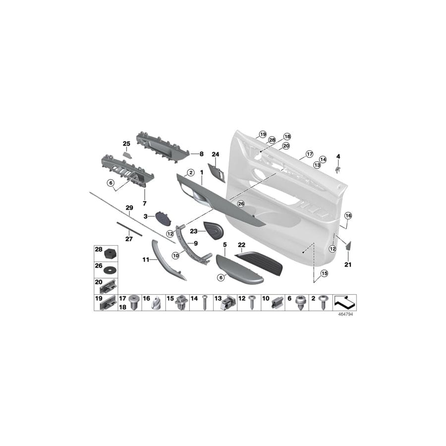 Genuine BMW 51418059958 F15 F16 Armrest, Right ANTHRAZIT (Inc. X6 28iX, X6 30dX & X5 25d) | Duco Car Parts UK Car Parts