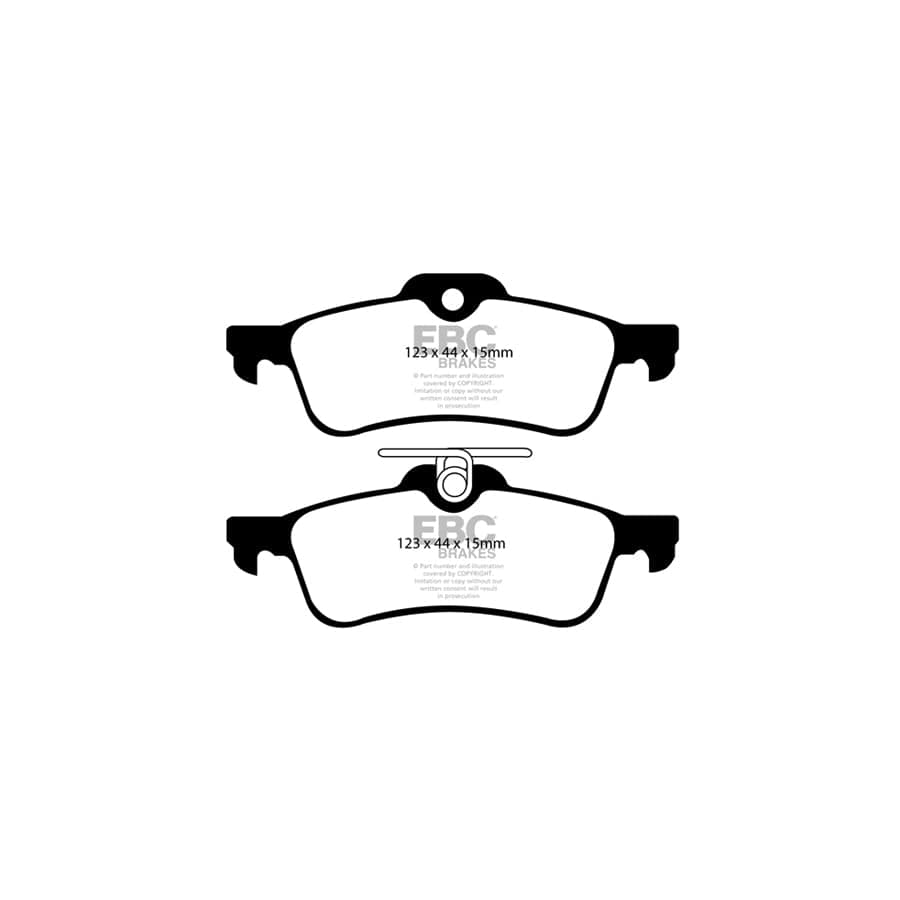 EBC PDKR882 Toyota Yaris Ultimax Rear Brake Pad & Plain Disc Kit - ATE Caliper 2 | Duco Car Parts UK Car Parts