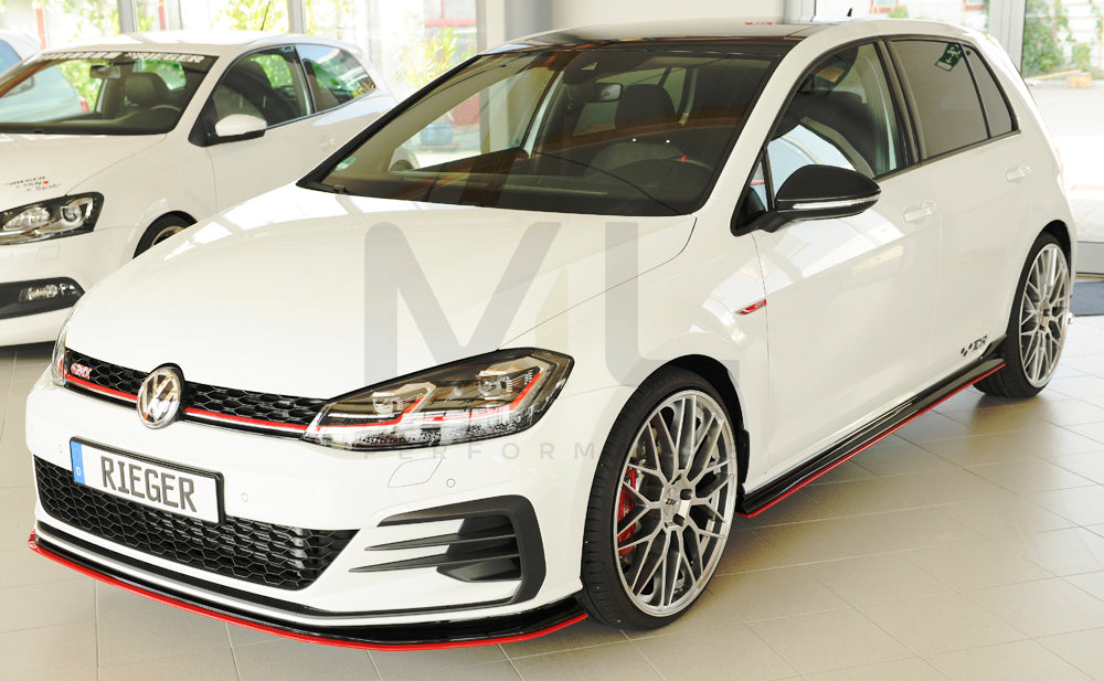 Rieger 00059516 VW Mk7 Golf GTI-TCR Side Skirt Splitter 9 | Duco Car Parts UK Car Parts
