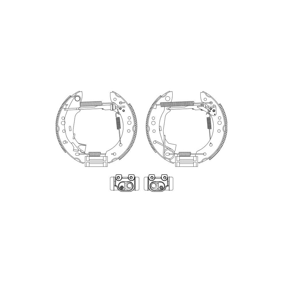 Hella Shoe Kit Pro 8DB 355 004-731 Brake Set, Drum Brakes
