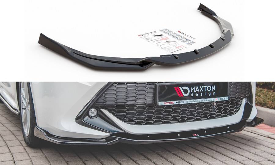 Maxton Design TO-CO-12-FD2T Front Splitter V.2 Toyota Corolla XII Touring Sports / Hatchback | Duco Car Parts UK Car Parts