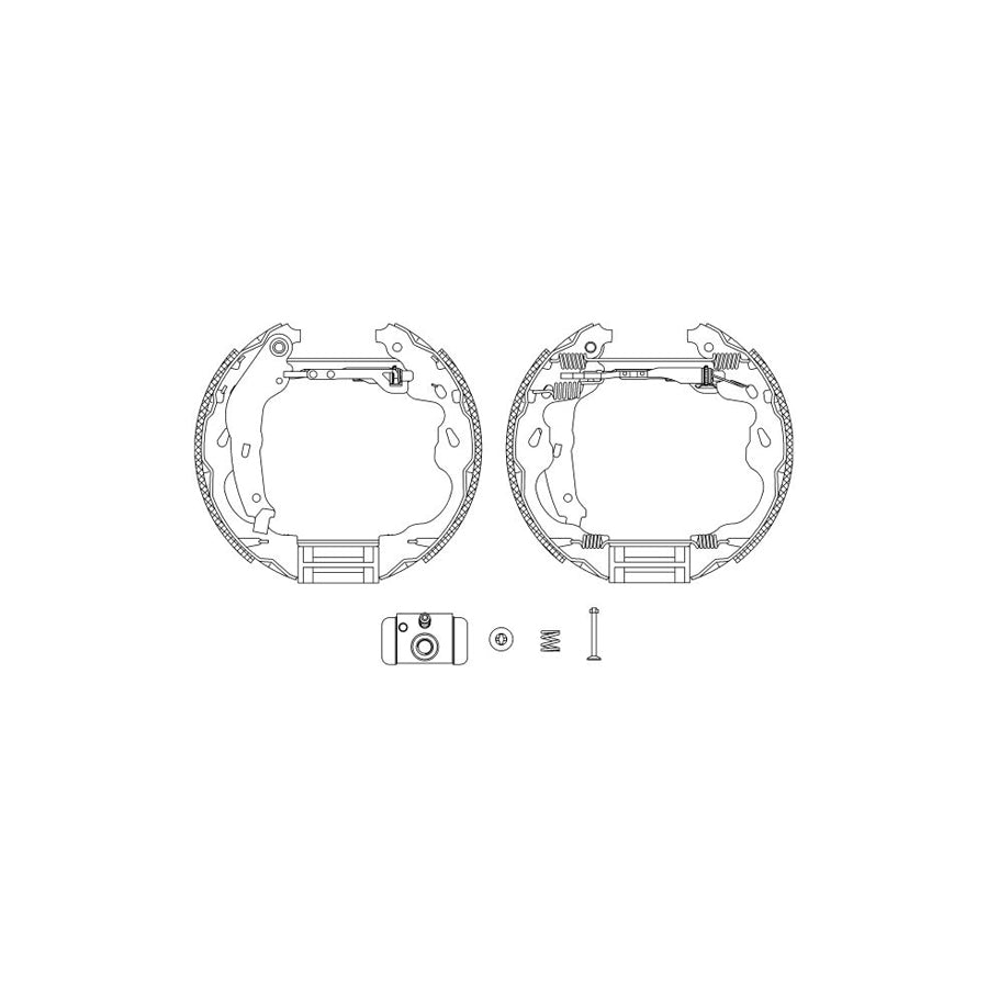 Hella Shoe Kit Pro 8DB 355 004-991 Brake Set, Drum Brakes