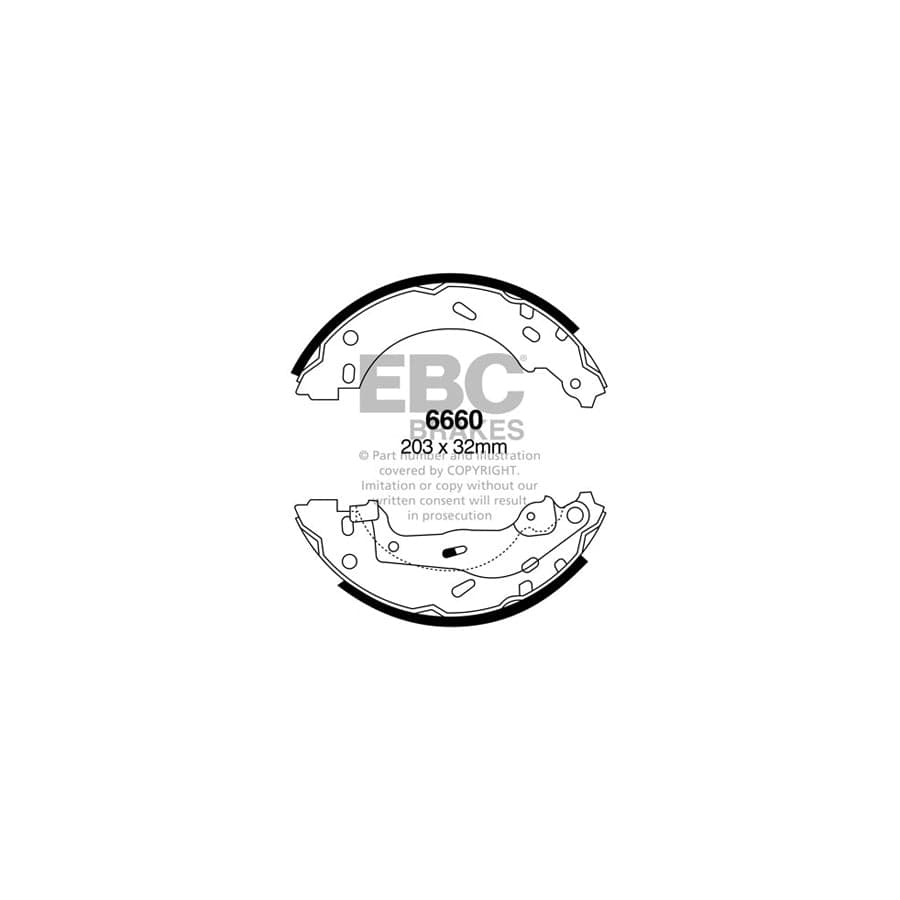 EBC 6660 Smart Fortwo (W451) Rear Brake Shoes 1 | Duco Car Parts UK Car Parts