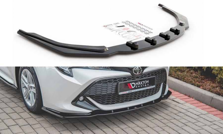 Maxton Design TO-CO-12-FD1T Front Splitter V.1 Toyota Corolla XII Touring Sports / Hatchback | Duco Car Parts UK Car Parts
