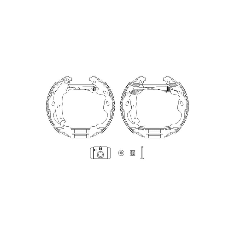 Hella Shoe Kit Pro 8DB 355 004-931 Brake Set, Drum Brakes
