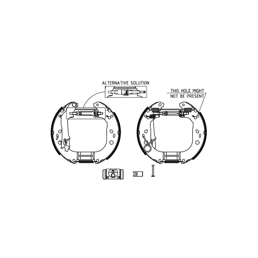 Hella Shoe Kit Pro 8DB 355 004-871 Brake Set, Drum Brakes For Fiat Idea (350)