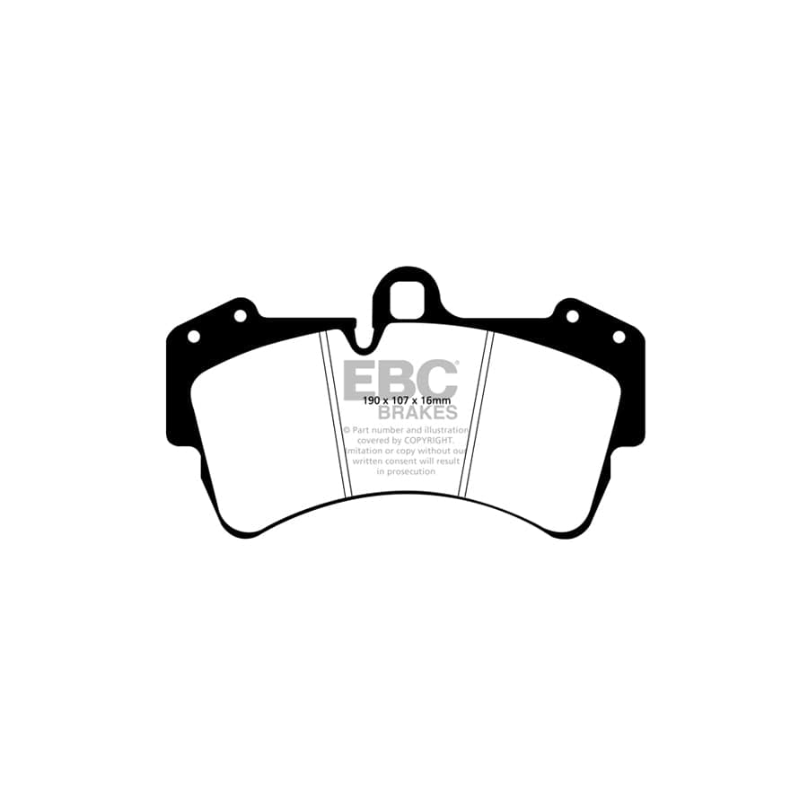 EBC PD03KF125 Audi Porsche VW Yellowstuff Front Brake Pad & Plain Disc Kit - Brembo Caliper (Inc. Q7, Cayenne, Touareg) 2 | Duco Car Parts UK Car Parts