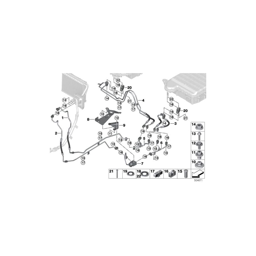 Genuine BMW 64536826382 G05 Refrigerant Line, High-Voltage Battery 2 (Inc.  & X5 45eX) | Duco Car Parts UK Car Parts