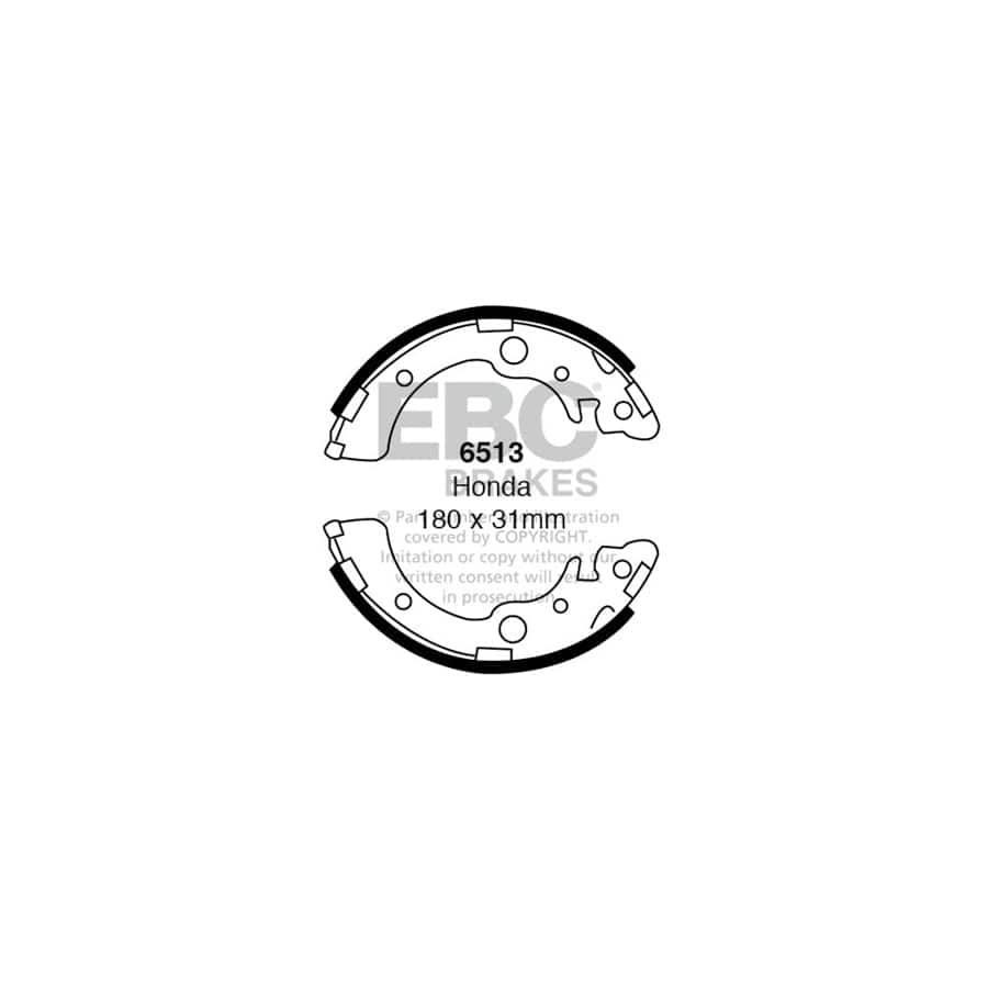 EBC 6513 Honda Civic Rear Brake Shoes 1 | Duco Car Parts UK Car Parts