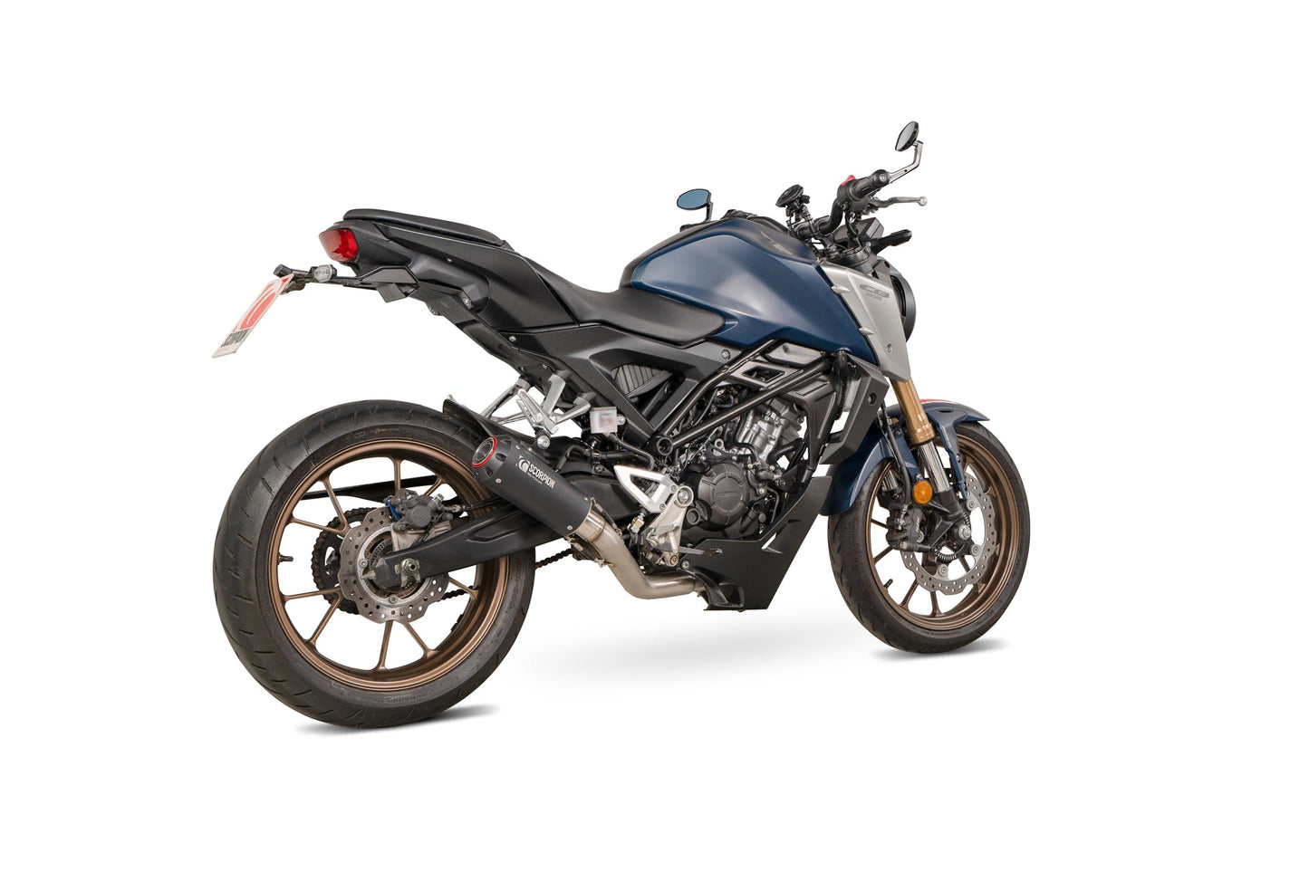 Scorpion PHA198SYSBCER Honda CB 125 R Red Power Full System - Black Ceramic Coated Sleeve | Duco Car Parts UK UK