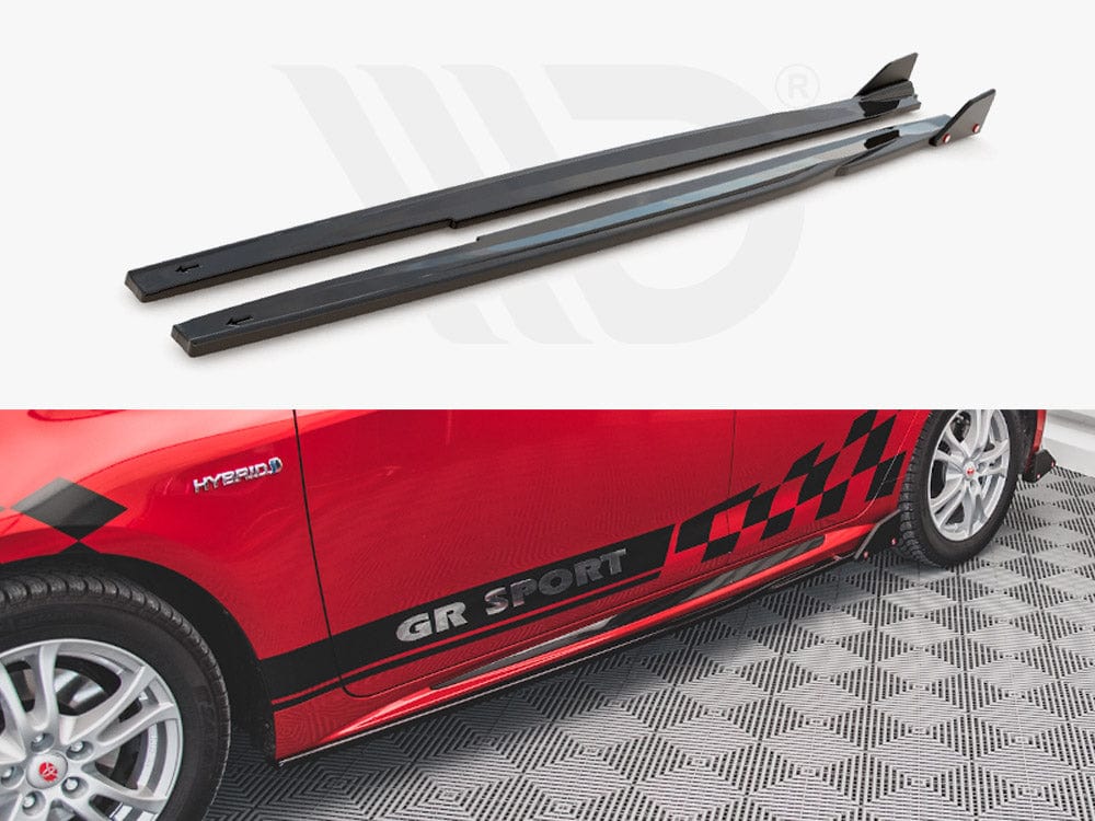 Maxton Design TO-CO-12-HB-GR-SD1T Side Skirts Diffusers V.1 + Flaps Toyota Corolla Gr Sport Hatchback XII | Duco Car Parts UK Car Parts