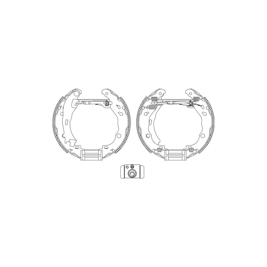 Hella Shoe Kit Pro 8DB 355 005-111 Brake Set, Drum Brakes