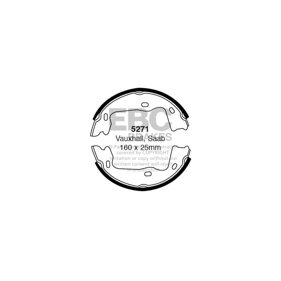 EBC 5271 Opel Saab Vauxhall Rear Brake Shoes 1 | Duco Car Parts UK Car Parts