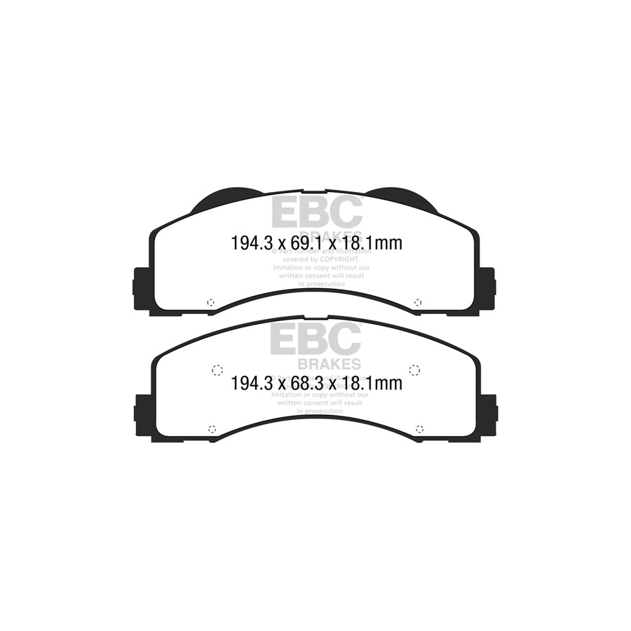 EBC DP63034 Ford F-150 Greenstuff Front Brake Pads 2 | Duco Car Parts UK Car Parts