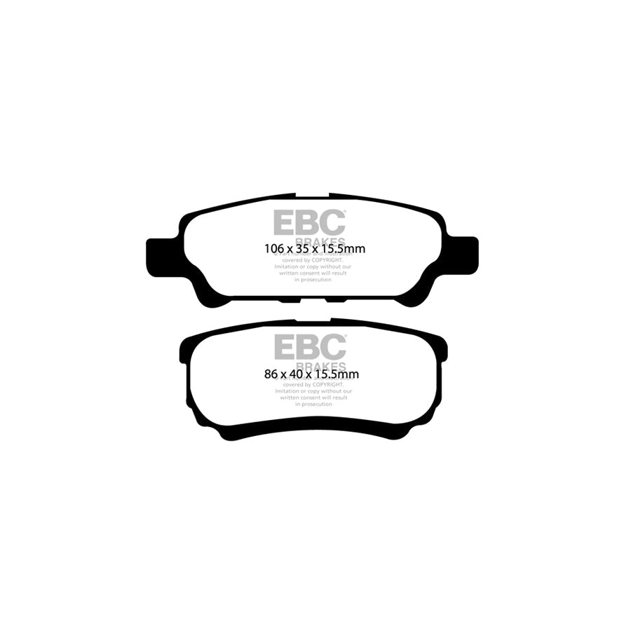EBC PD13KR157 Chrysler Dodge Jeep Yellowstuff Rear Brake Pad & GD Disc Kit (Inc. Sebring, Caliber & Compass) 2 | Duco Car Parts UK Car Parts