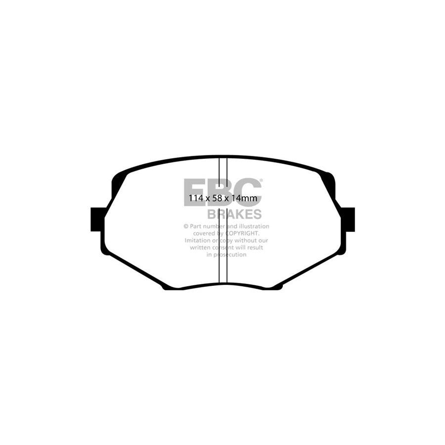 EBC PD13KF448 Mazda MX5 Yellowstuff Front Brake Pad & GD Disc Kit - Akebono Caliper 2 | Duco Car Parts UK Car Parts