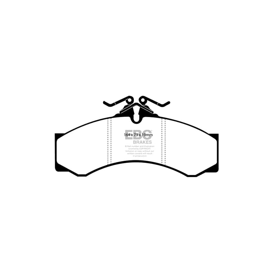 EBC PD03KF1264 Mercedes-Benz VW Yellowstuff Front Brake Pad & Plain Disc Kit - Perrot Caliper 2 | Duco Car Parts UK Car Parts