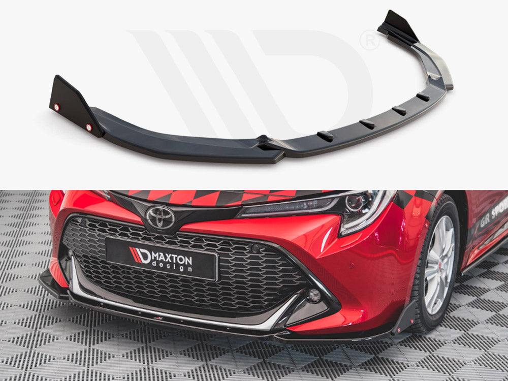 Maxton Design TO-CO-12-HB-GR-FD1T Front Splitter V.1 + Flaps Toyota Corolla Gr Sport Hatchback XII | Duco Car Parts UK Car Parts