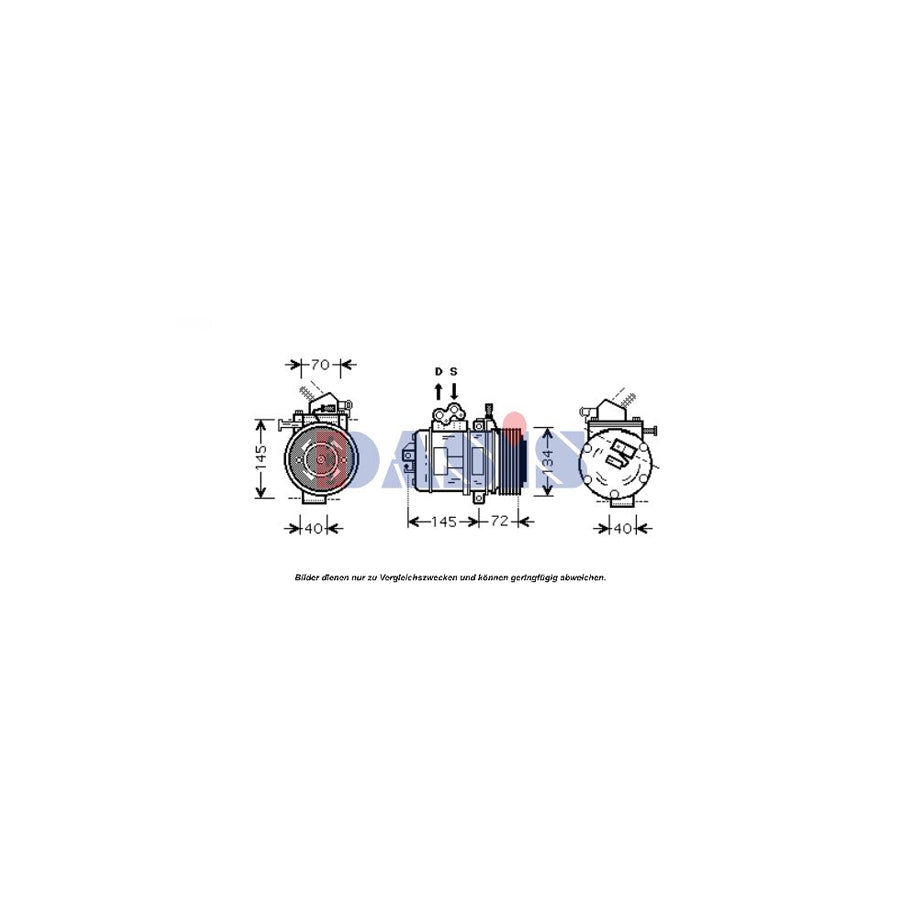 AKS Dasis 850954T Compressor, Air Conditioning For Lexus Ls II (Xf20) | Duco Car Parts UK