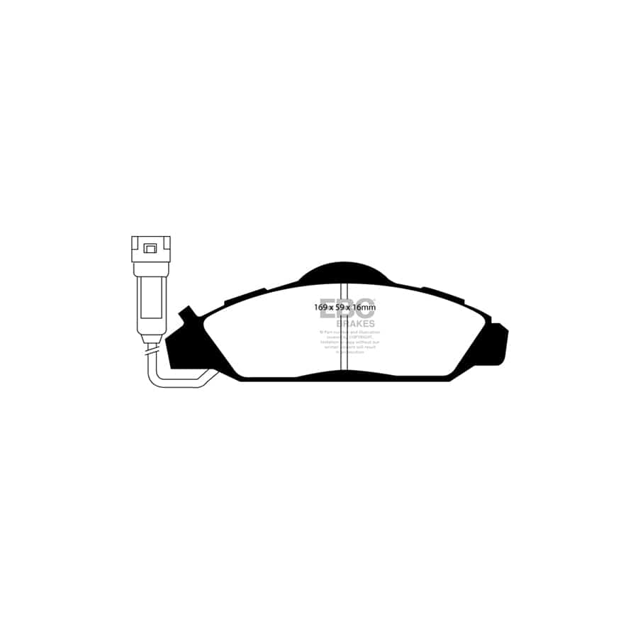 EBC PDKF551 Daewoo Ssangyong Ultimax Front Brake Pad & Plain Disc Kit 2 | Duco Car Parts UK Car Parts