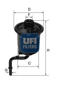 UFI 31.927.00 Fuel Filter For Toyota Avensis