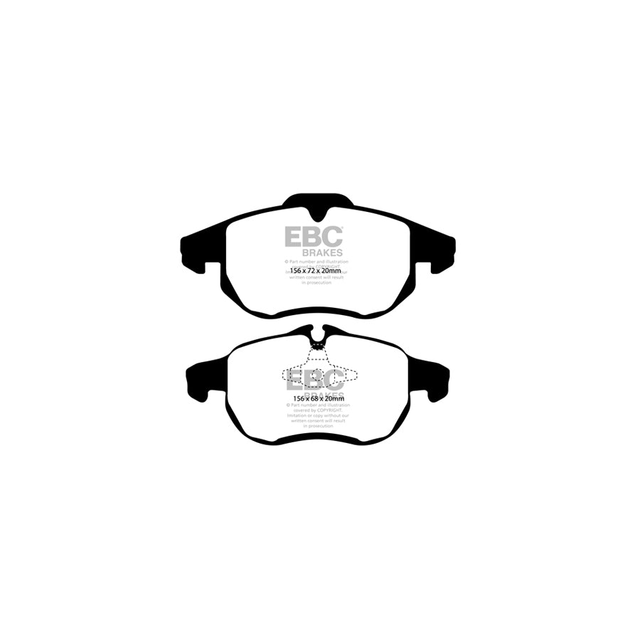 EBC PD07KF183 Opel Vauxhall Astra Redstuff Front Brake Pad & USR Disc Kit - Girling/TRW Caliper 2 | Duco Car Parts UK Car Parts