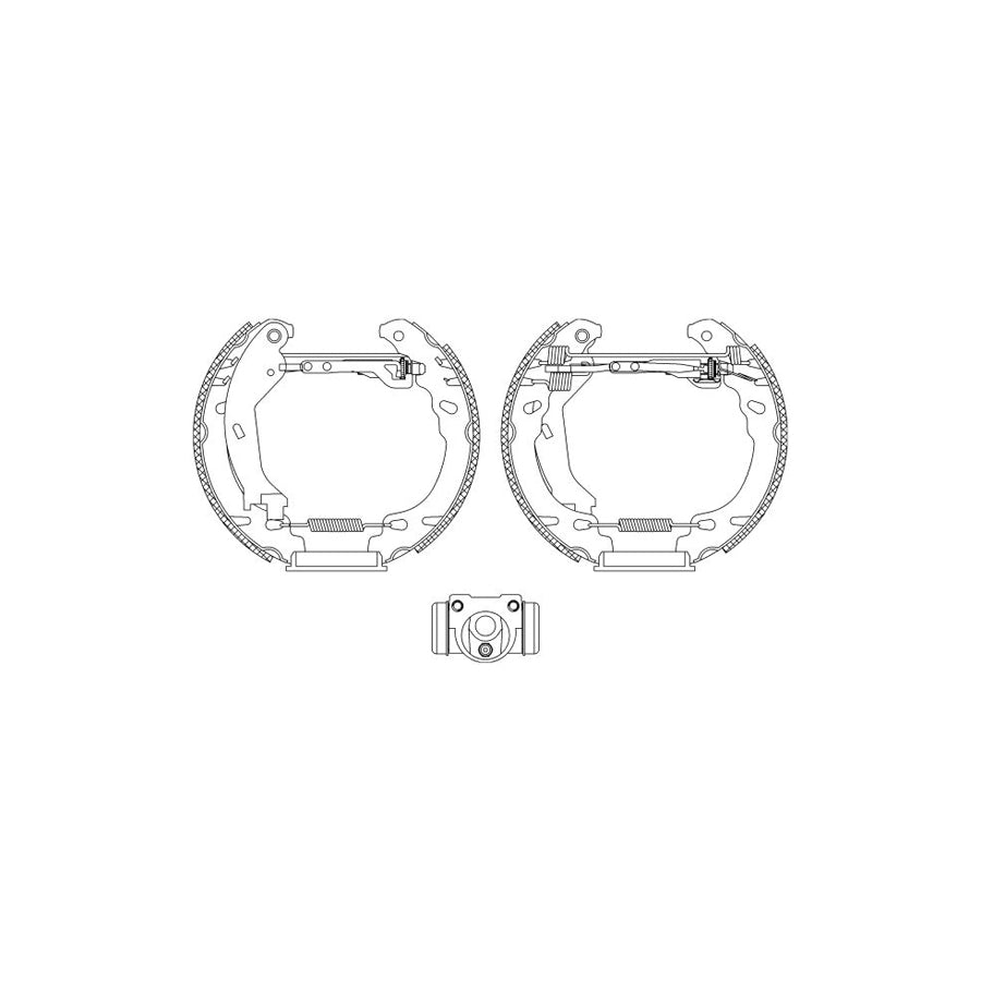 Hella Shoe Kit Pro 8DB 355 005-261 Brake Set, Drum Brakes