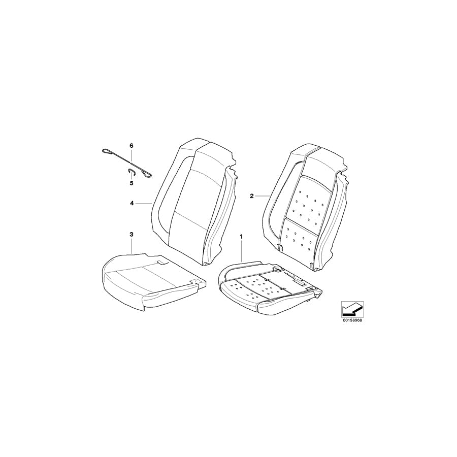 Genuine BMW 52107253709 E93 Seat Cover Leather Left GRAU (Inc. 335is, 323i & 330i) | Duco Car Parts UK