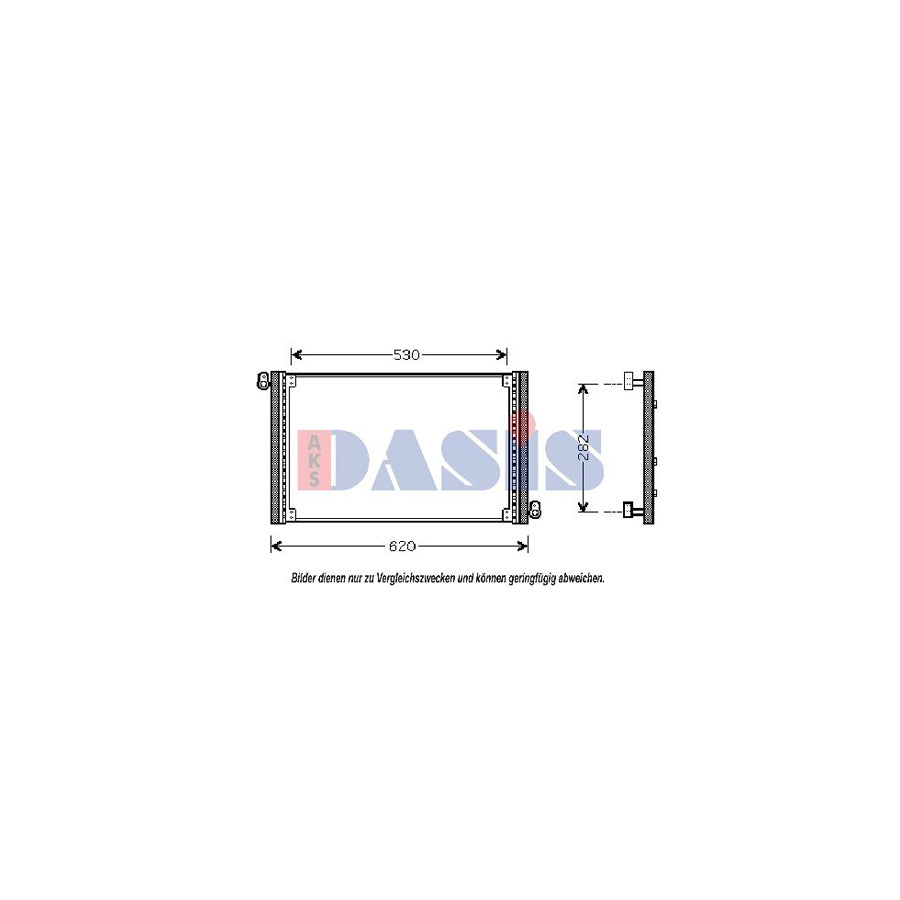 AKS Dasis 082032N Air Conditioning Condenser For Fiat Multipla (186) | Duco Car Parts UK
