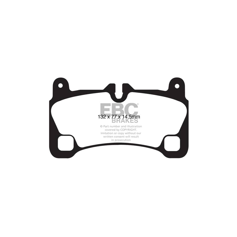 EBC PD01KR952 Audi Porsche VW Greenstuff Rear Brake Pad & Plain Disc Kit - Brembo Caliper (Inc. Q7, Cayenne, Touareg) 2 | Duco Car Parts UK Car Parts