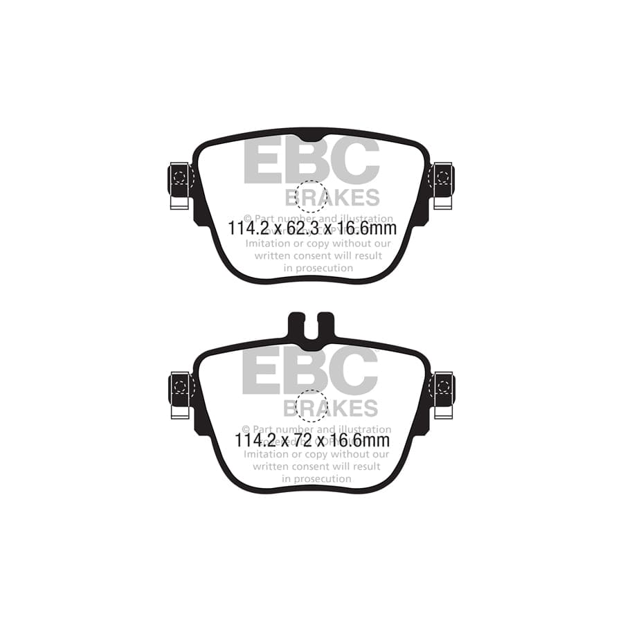 EBC PD03KR1000 Mercedes-Benz C257 W/S213 A/C238 Yellowstuff Rear Brake Pad & Plain Disc Kit 2 | Duco Car Parts UK Car Parts