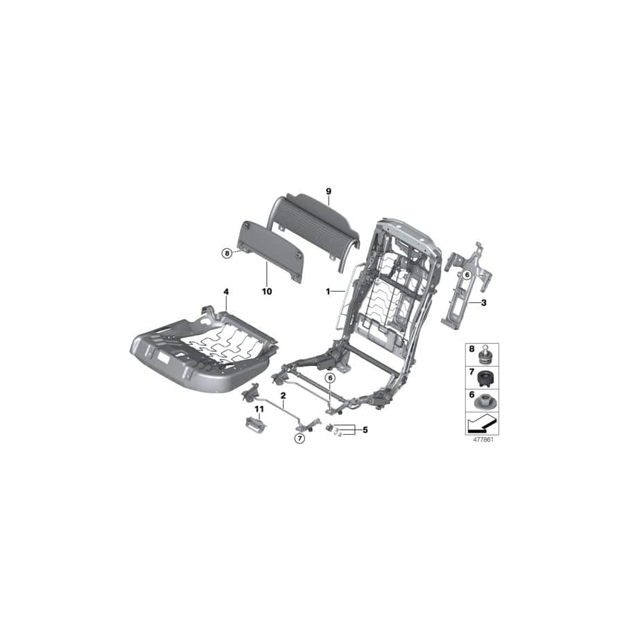 Genuine BMW 52207416009 G11 G12 Rear Panel, Backrest Upper Section, Rear MOKKA (Inc. 745eX, 740eX & M760LiX) | Duco Car Parts UK Car Parts