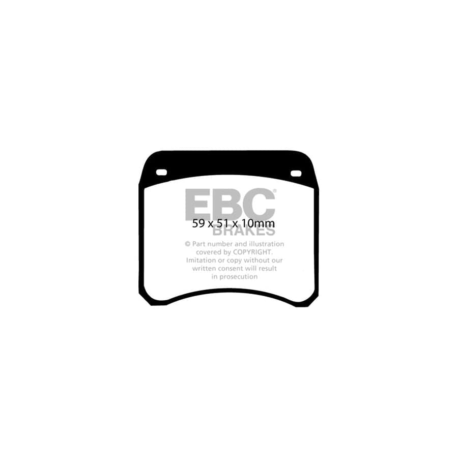 EBC PD03KF1292 Austin Morris Mini Yellowstuff Front Brake Pad & Plain Disc Kit 2 | Duco Car Parts UK Car Parts