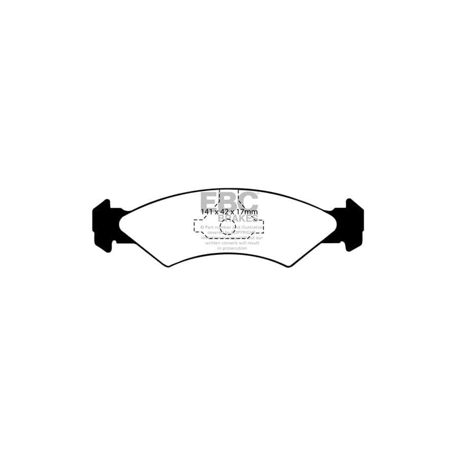 EBC PD01KF550 Ford Fiesta Mk2 Greenstuff Front Brake Pad & Plain Disc Kit  2 | Duco Car Parts UK Car Parts