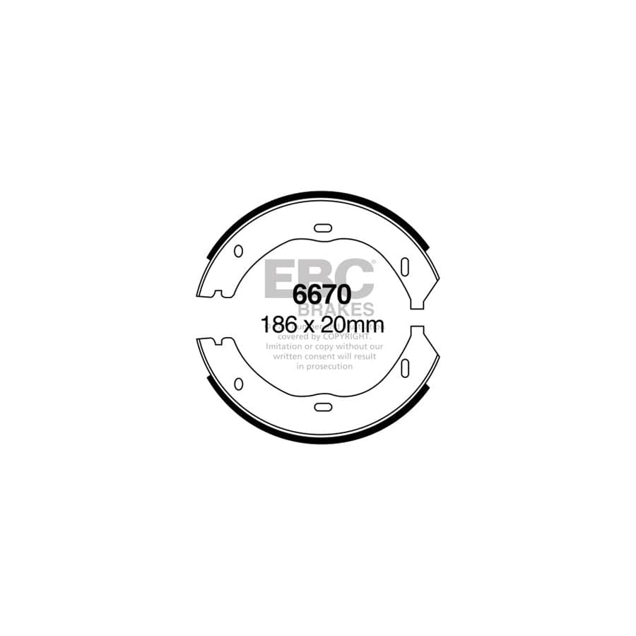 EBC 6670 Mercedes-Benz Rear Brake Shoes (Inc. Viano & Vito) 1 | Duco Car Parts UK Car Parts
