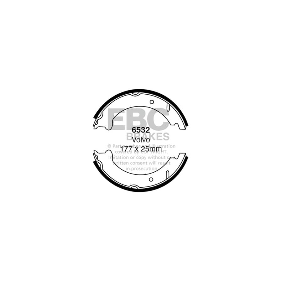 EBC 6532 Volvo Rear Brake Shoes 1 | Duco Car Parts UK Car Parts
