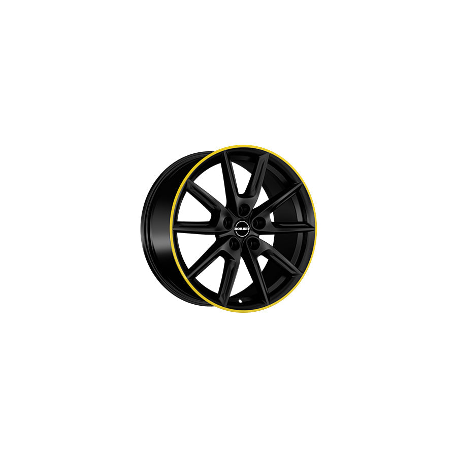 Borbet LX19 8x19 ET50 LX19 80950112566,5BMRY Black Matt Rim Yellow Wheel | Duco Car Parts UK Car Parts
