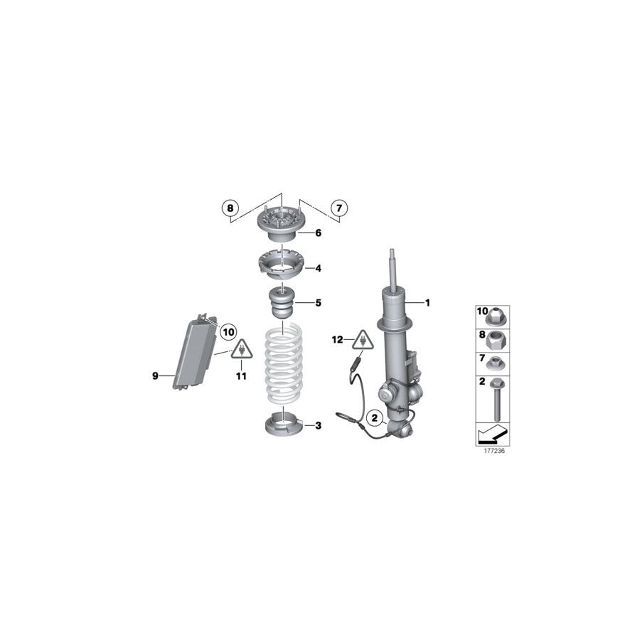 Genuine BMW 37126857698 Rear Right Spring Strut (Inc. 650iX 4.4, 650iX & 640d) | Duco Car Parts UK